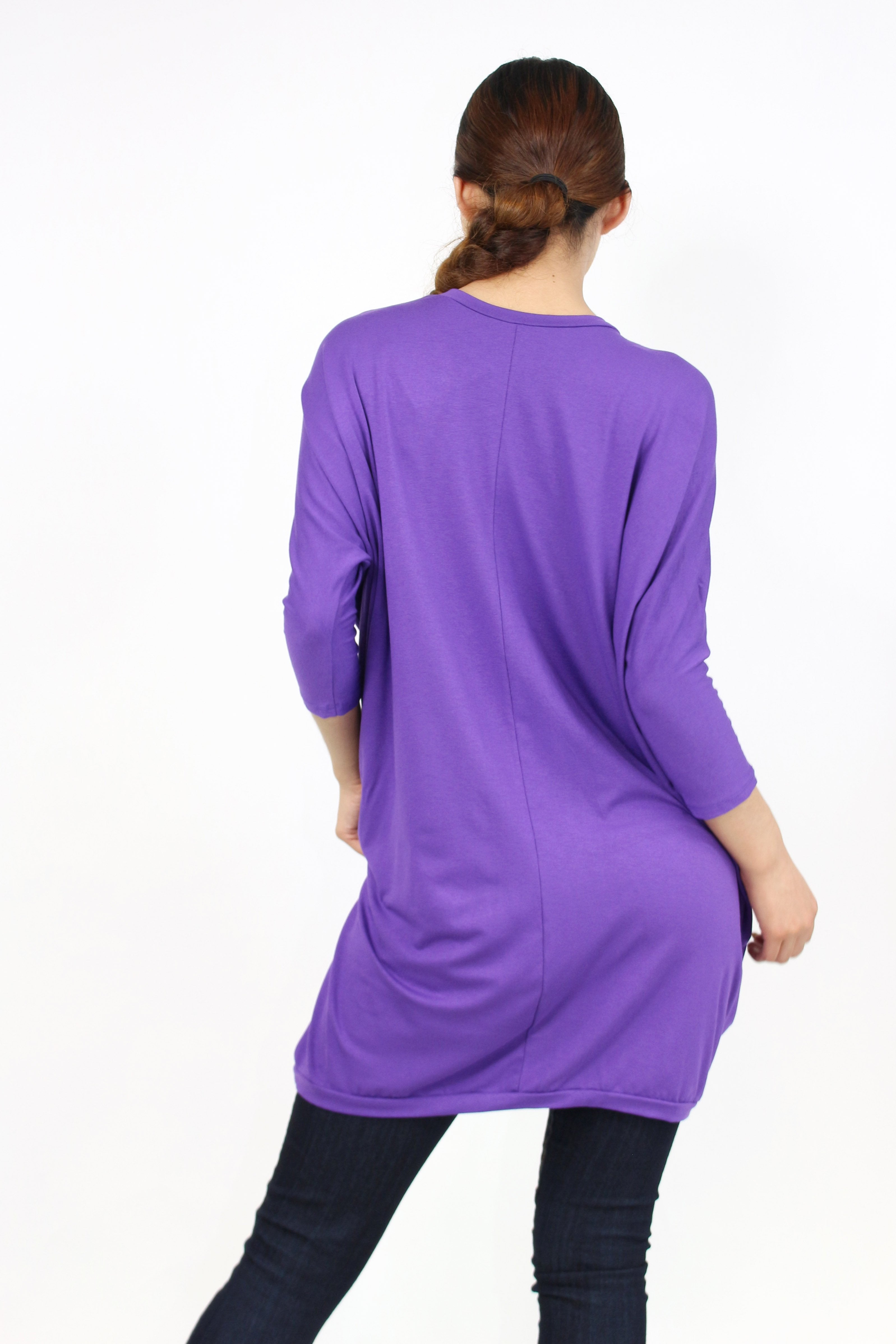 Oversized Shirt Dress Purple