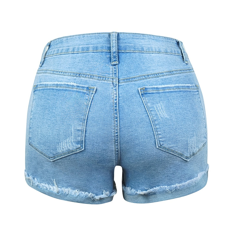 Casual Jeans Hole Women Street Denim Shorts
