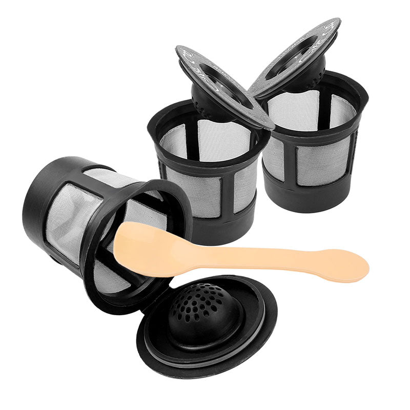 3pcs Reusable Coffee Filter Pod with Spoon