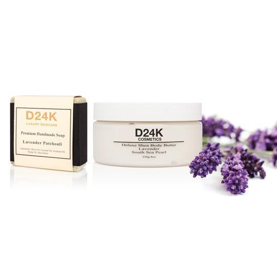 Lavender Aromatherapy Spa Set [Pearl Infused Lavender Body Butter +