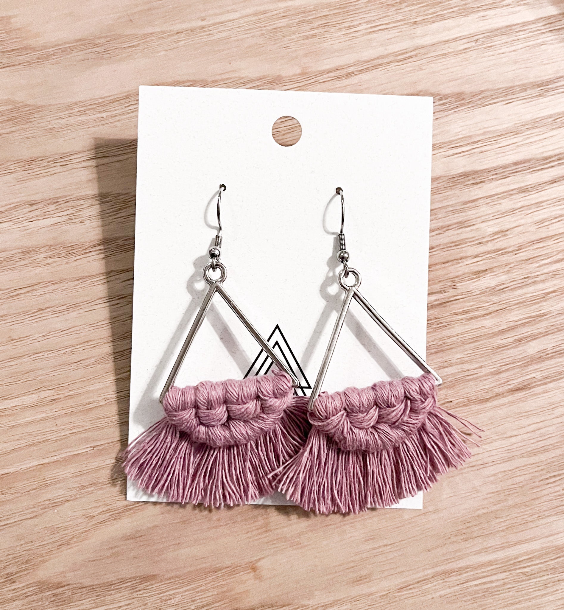 Lavender Triangle Earrings