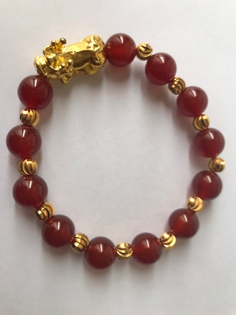 Wealth & Abundance Red Agate Bracelet