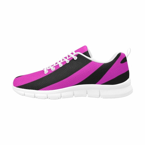 Uniquely You Womens Sneakers, Black and Purple Stripe Running Shoes