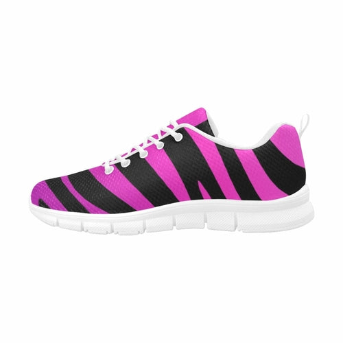 Uniquely You Womens Sneakers, Black Strip and Purple Running Shoes