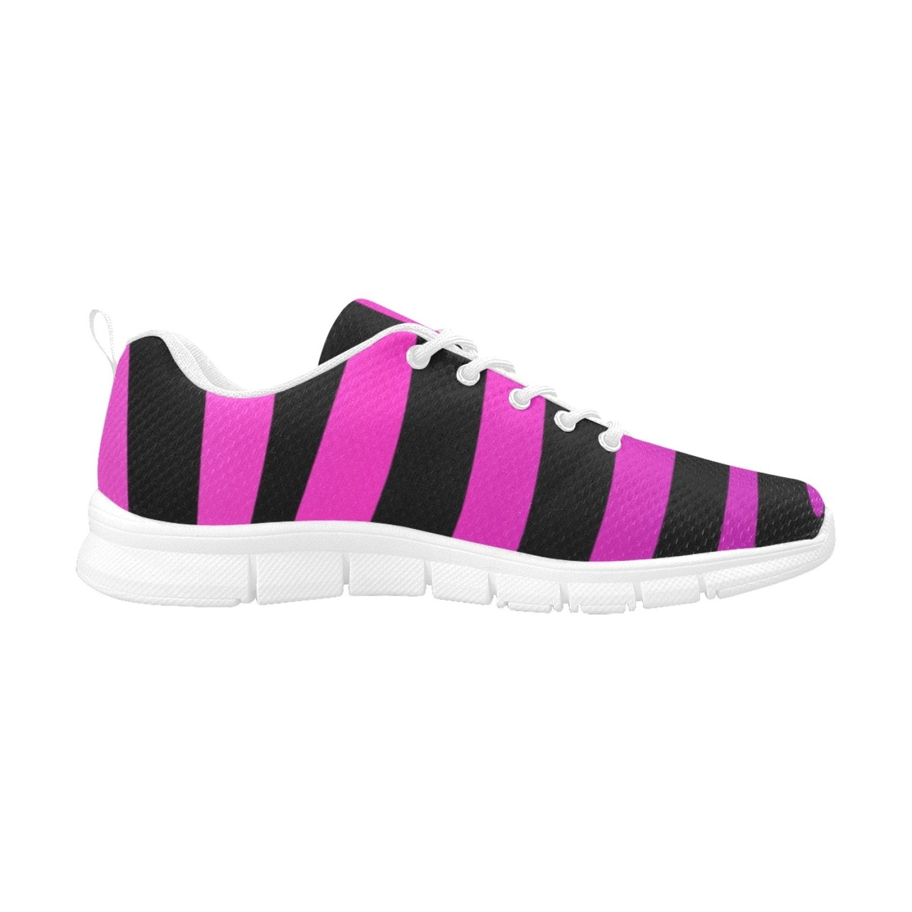 Uniquely You Womens Sneakers, Black Strip and Purple Running Shoes